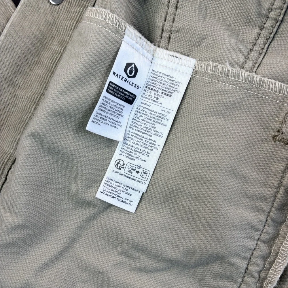 Levis The Trucker Western Corduroy Jacket in Sand Standard Fit Men 3XL NWT
